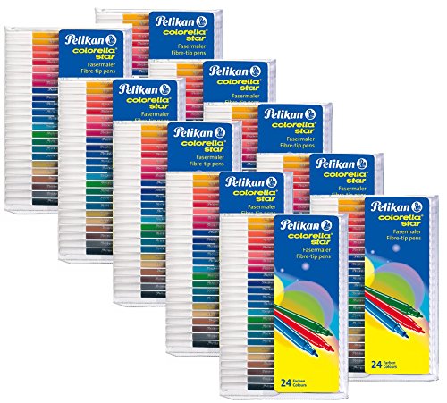 Pelikan Fasermaler Colorella Star, 10 Set, 24-farbig (Fasermaler Colorella Star, 24 Farben | 10 Set) von Pelikan