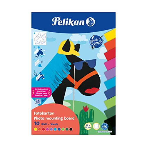 Pelikan Fotokarton Block 23 x 33 cm, 10 Blatt sortiert von Pelikan