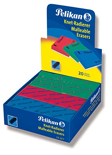 Pelikan GE 20F Art Eraser, Assorted Colors, 20 Each in Display Pack, 1 Display (621029EU) von Pelikan