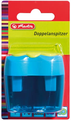 Pelikan Herlitz 10921112 Doppeldosenanspitzer mit Spanfang, 1 Stück, farbig sortiert: grün/pink/blau Pelikan Herlitz 10921112 Doppeldosenanspitzer mit Spanfang, 1 Stück, farbig sortiert: grün/pink/blau von Pelikan