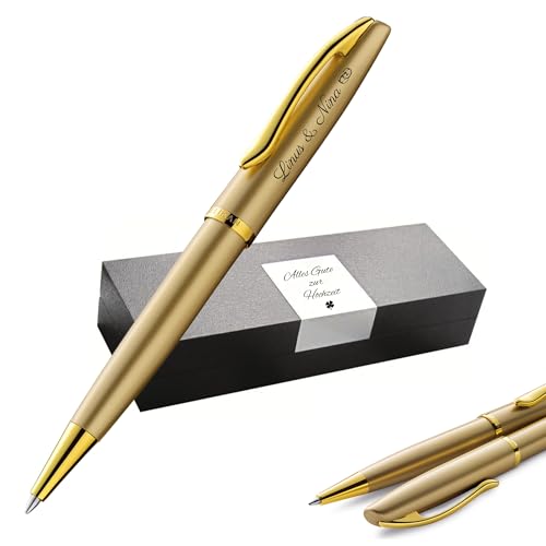 Pelikan Jazz® Noble Elegance K36 Kugelschreiber mit Gravur Geschenk - einzigartige Stifte mit Namen - personalisierte Geschenke - Kugelschreiber personalisiert (Gold Gelb) von Pelikan