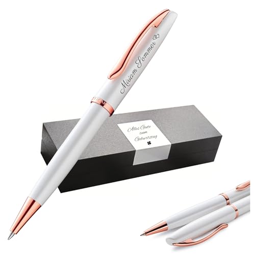 Pelikan Jazz® Noble Elegance K36 Kugelschreiber mit Gravur Geschenk - einzigartige Stifte mit Namen - personalisierte Geschenke - Kugelschreiber personalisiert (Perlmutt Weiß) von Pelikan