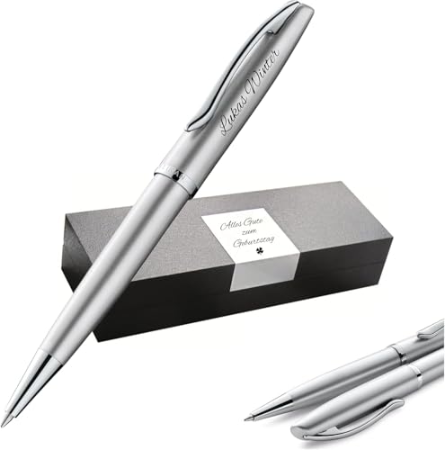 Pelikan Jazz® Noble Elegance K36 Kugelschreiber mit Gravur Geschenk - einzigartige Stifte mit Namen - personalisierte Geschenke - Kugelschreiber personalisiert (silber) von Pelikan