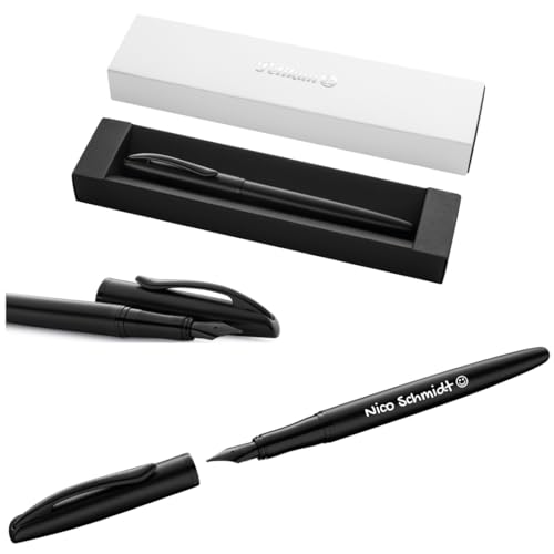 Pelikan Jazz® Noble Elegance P36 Füllhalter mit Gravur Geschenk - einzigartige Stifte mit Namen - personalisierte Geschenke - Füllfederhalter personalisiert (Carbon Schwarz) von Pelikan