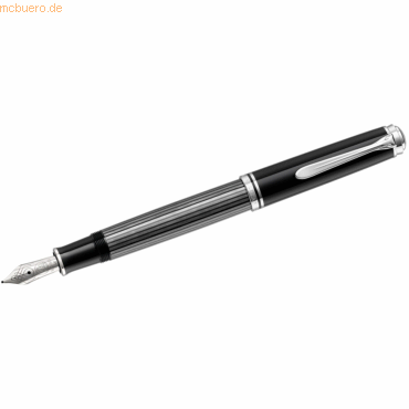 Pelikan Kolbenfüllhalter Souverän M405 B anthrazit/schwarz/silber Stre Pelikan Kolbenfüllhalter Souverän M405 B anthrazit/schwarz/silber Stre von Pelikan