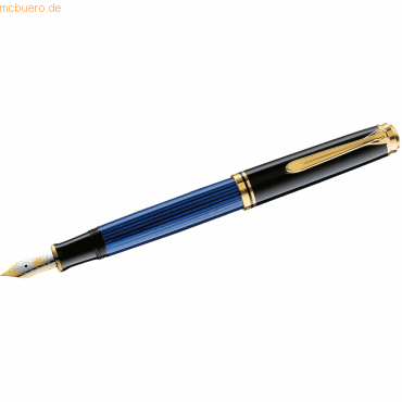 Pelikan Kolbenfüllhalter Souverän M600 Feder B schwarz/blau Pelikan Kolbenfüllhalter Souverän M600 Feder B schwarz/blau von Pelikan