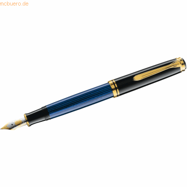 Pelikan Kolbenfüllhalter Souverän M800 Feder EF schwarz/blau Pelikan Kolbenfüllhalter Souverän M800 Feder EF schwarz/blau von Pelikan