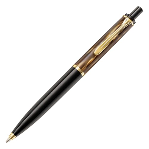 Pelikan Kugelschreiber Classic 200, Braun-Marmoriert, hochwertiger Druckkugelschreiber im Geschenk-Etui, 808972 von Pelikan