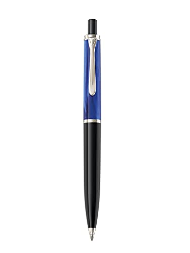 Pelikan Kugelschreiber Classic 205, Blau-Marmoriert, hochwertiger Druckkugelschreiber im Geschenk-Etui, 801997 von Pelikan