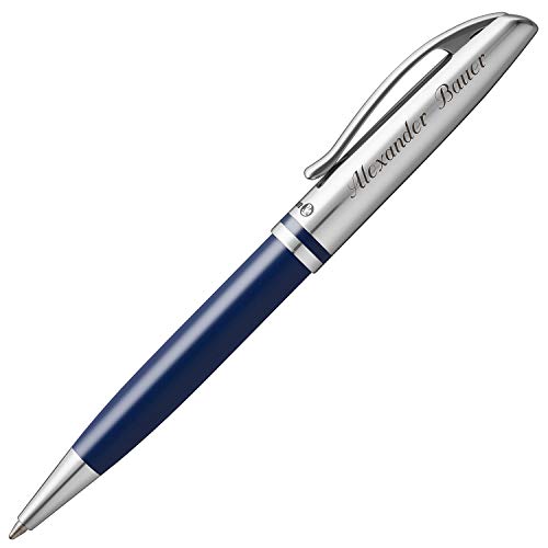 Pelikan Kugelschreiber JAZZ CLASSIC Dunkelblau mit persönlicher Laser-Gravur Metall glänzend blau lackiert, 1 stück (1er Pack) von Pelikan