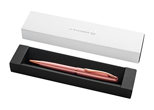 Pelikan Kugelschreiber Jazz Noble, Rose (Pink), für Rechtshänder und Linkshänder, eleganter Metall-Kugelschreiber im Geschenketui, 821759 von Pelikan