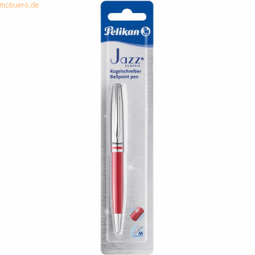 8 x Pelikan Kugelschreiber Jazz Classic rot Blister von Pelikan