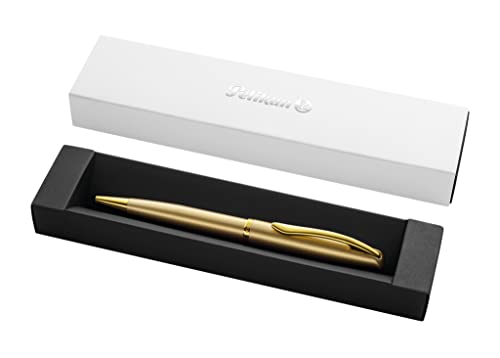 Pelikan Kugelschreiber Jazz Noble, Gold, für Rechtshänder und Linkshänder, eleganter Metall-Kugelschreiber, in Faltschachtel, 821643 von Pelikan
