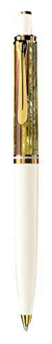Pelikan Kugelschreiber Souverän 400, Schildpatt-Weiß, hochwertiger Druckkugelschreiber im Geschenk-Etui, 934125 von Pelikan