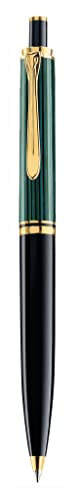 Pelikan Kugelschreiber Souverän 400, Schwarz-Grün, hochwertiger Druckkugelschreiber im Geschenk-Etui, 996835, 1 Stück (1er Pack) von Pelikan