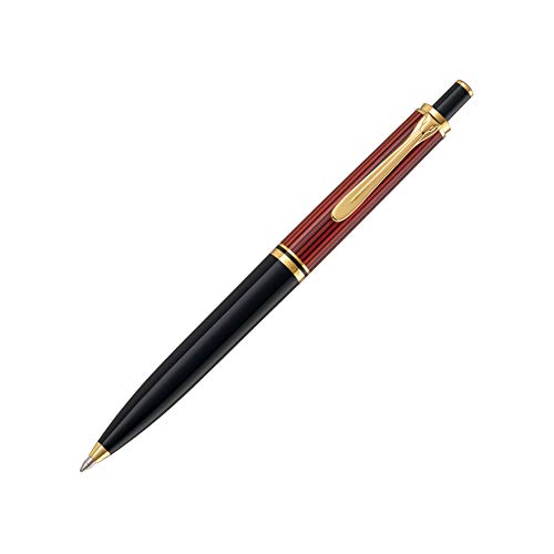 Pelikan Kugelschreiber Souverän 400, Schwarz-Rot, hochwertiger Druckkugelschreiber im Geschenk-Etui, 904995 von Pelikan