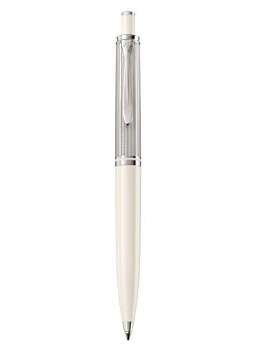 Pelikan Kugelschreiber Souverän 405, Silber-Weiß, hochwertiger Druckkugelschreiber im Geschenk-Etui, 815543 von Pelikan