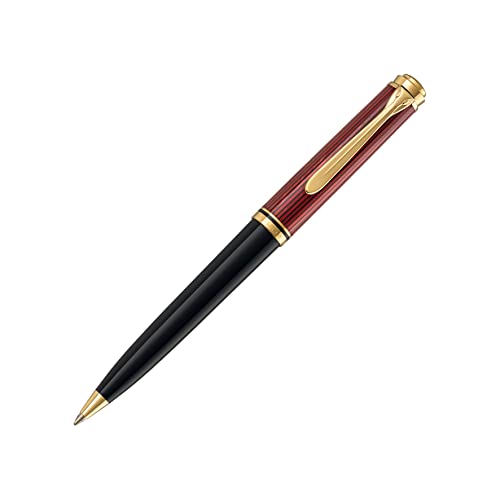 Pelikan Kugelschreiber Souverän 600, Schwarz-Rot, hochwertiger Drehkugelschreiber im Geschenk-Etui, 928713 von Pelikan