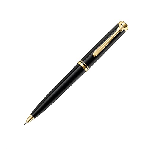 Pelikan Kugelschreiber Souverän 800, Schwarz, hochwertiger Drehkugelschreiber im Geschenk-Etui, 996983 von Pelikan