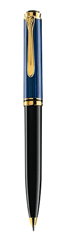 Pelikan Kugelschreiber Souverän 800, Schwarz-Blau, hochwertiger Drehkugelschreiber im Geschenk-Etui, 997007 von Pelikan