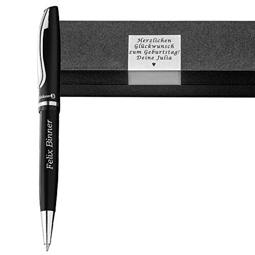 Pelikan - Kugelschreiber mit Gravur inkl. Geschenkbox mit Wunschgravur als Geschenk & Wunschsymbol Jazz Elegance Black PS43 von Pelikan