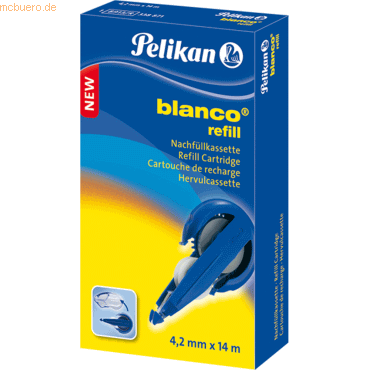 Pelikan Nachfüllkassette blanco Refill 4,2mm 14m weiß von Pelikan