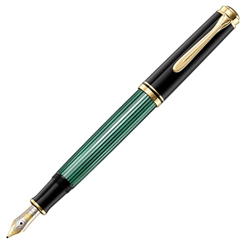 Pelikan Premium M400 Füllfederhalter, B Farbe Plume schwarz/grün von Pelikan