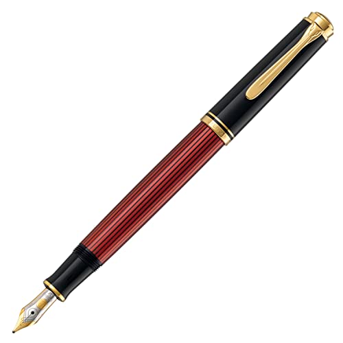 Pelikan Premium M400 Füllfederhalter, B Farbe Plume schwarz/rot von Pelikan