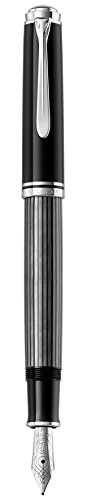 Pelikan Premium M405 Stresemann Füllfederhalter, Spitze B, 1,9 x 14,3 x 1,9 cm, Schwarz/Grau von Pelikan