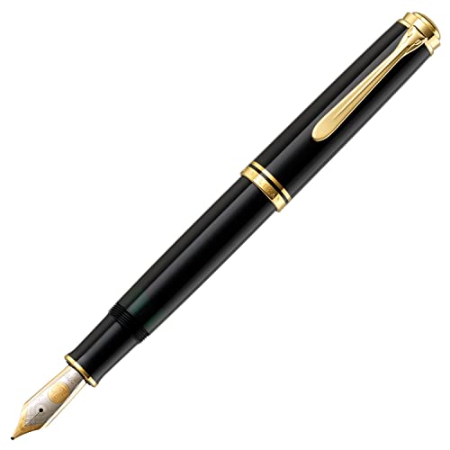 Pelikan Premium M800 Füllfederhalter, Feder B Plume schwarz von Pelikan