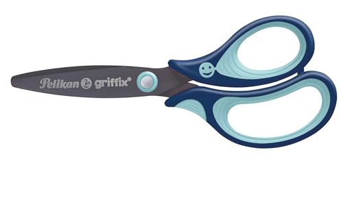 Pelikan Schere griffix rund, Schulschere für Rechtshänder, Blau, mit runder Klinge und ergonomischer Griffzone, 819145 Pelikan Schere griffix rund, Schulschere für Rechtshänder, Blau, mit runder Klinge und ergonomischer Griffzone, 819145 von Pelikan