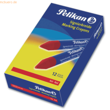 Pelikan Signierkreide 762/12 rot 12 Stifte von Pelikan