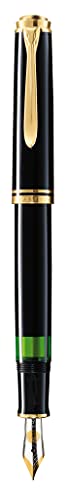 Pelikan Souverän M400 Füllfederhalter, Schwarz, 14K Bicolor-Goldfeder B, Kolbenfüller mit Edelharzkörper Pelikan Souverän M400 Füllfederhalter, Schwarz, 14K Bicolor-Goldfeder B, Kolbenfüller mit Edelharzkörper von Pelikan