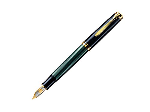 Pelikan Souverän M400 Füllfederhalter, Schwarz-Grün, 14K Bicolor-Goldfeder, Medium Federbreite, Made in Germany Pelikan Souverän M400 Füllfederhalter, Schwarz-Grün, 14K Bicolor-Goldfeder, Medium Federbreite, Made in Germany von Pelikan