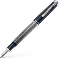 Pelikan Souverän M405 Stresemann Kolbenfüller schwarz/anthrazit/silber B (breit) von Pelikan