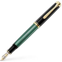 Pelikan Souverän M600 Kolbenfüller schwarz/grün/gold F (fein) von Pelikan