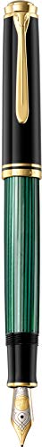 Pelikan Souverän M800 Füllfederhalter, Schwarz-Grün, 18K Bicolor-Goldfeder B, Kolbenfüller mit 24K vergoldeten Zierelementen Pelikan Souverän M800 Füllfederhalter, Schwarz-Grün, 18K Bicolor-Goldfeder B, Kolbenfüller mit 24K vergoldeten Zierelementen von Pelikan