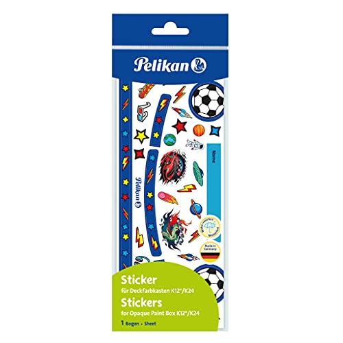 Pelikan Sticker für K12/K24 Deckfarbkasten Blau/Fußball, 700870 von Pelikan
