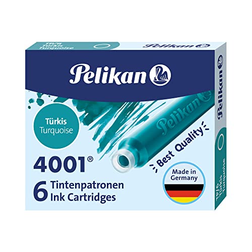 Pelikan Tintenpatronen für die Füllfederhalter | 6 Stück | Auswechselbare Kurze Patronen | Tintenwechsel | Klare Dauerhafte Farbe | Kalligraphie Handschreiben für Schule Büro | Türkis Pelikan Tintenpatronen für die Füllfederhalter | 6 Stück | Auswechselbare Kurze Patronen | Tintenwechsel | Klare Dauerhafte Farbe | Kalligraphie Handschreiben für Schule Büro | Türkis von Pelikan