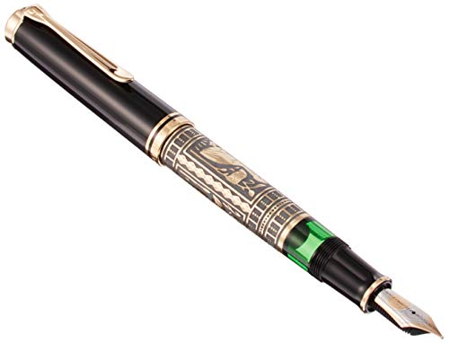 Pelikan Toledo 900 Füllfederhalter, Schwarz, M-Feder, 925er-Sterlingsilber mit Goldverzierung, Geschenk-Etui Pelikan Toledo 900 Füllfederhalter, Schwarz, M-Feder, 925er-Sterlingsilber mit Goldverzierung, Geschenk-Etui von Pelikan