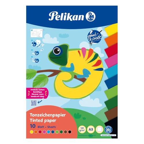 Pelikan Tonpapier Block A3, 10 Blatt in 10 Farben, Blauer Engel Pelikan Tonpapier Block A3, 10 Blatt in 10 Farben, Blauer Engel von Pelikan