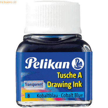 Pelikan Tusche A 8 kobaltblau 10ml Pelikan Tusche A 8 kobaltblau 10ml von Pelikan