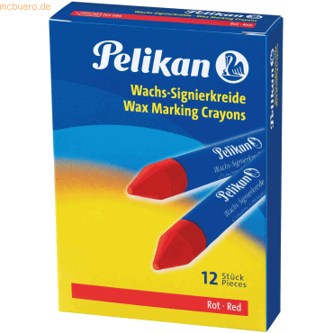 Pelikan Wachs-Signierkreide 772/12 rot VE=12 Stück von Pelikan