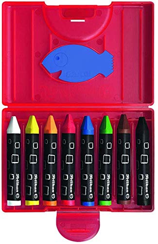 Pelikan Wachsmaler rund (wasserfest, Etui mit 8 Farben) von Pelikan