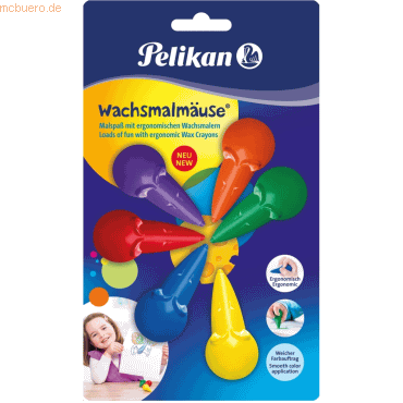 Pelikan Wachsmalmäuse 501/6 VE=6 Stück Pelikan Wachsmalmäuse 501/6 VE=6 Stück von Pelikan