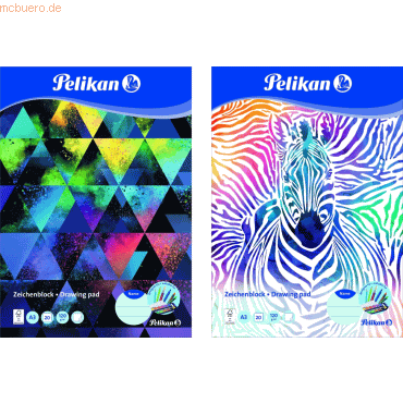 Pelikan Zeichenblock C3 32,4 x45,8cm 120g/qm 20 Blatt 2 Motive sortier von Pelikan