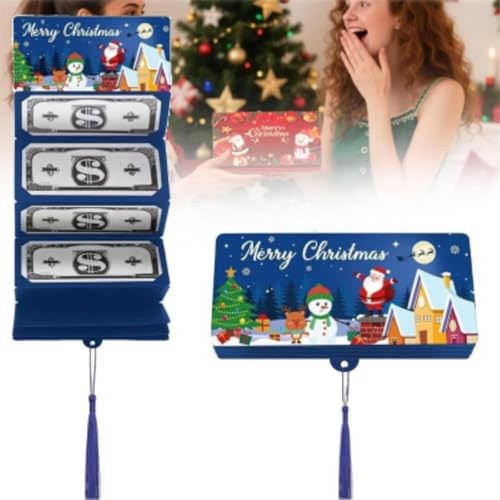 Christmas Money Holder or Gift Card Holder with 10 Slots Surprise Christmas Xmas Gift Card Holder,Xmas Surprise Money Cash Envelope Surprise Moneys Envelopes Gifts Santa Cashs Supplies (Blue) von Pelinuar