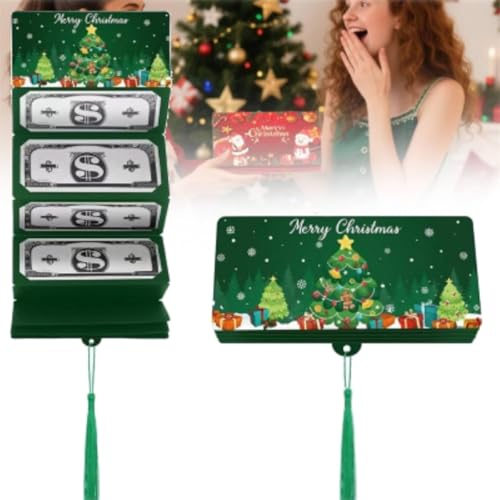 Christmas Money Holder or Gift Card Holder with 10 Slots Surprise Christmas Xmas Gift Card Holder,Xmas Surprise Money Cash Envelope Surprise Moneys Envelopes Gifts Santa Cashs Supplies (Green) von Pelinuar