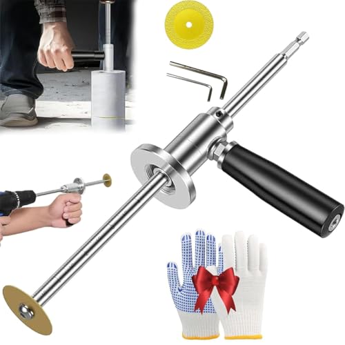 Inside Pipe Cutter for Pvc Pipe,Steel Pipe Cutter with Diamond Grit Cutting Wheel and Handle,Stainless Steel PVC Inside Cutter Tools Fit for 1-1/2Inch to 8 Inch,7Inch Adjustable Cutting Depth (1 Pcs) von Pelinuar