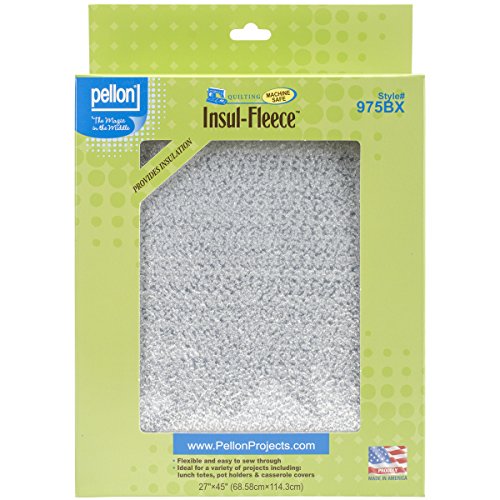 Legacy by Pellon L-975BX Insul Fleece - temperaturisolierende Einlage 0,69 x 1,14 m, 93,75 Percent Polyester, 6,25 Percent metallisierter Polyesterfilm Vlieseinlage, weiß, 36 x 23 x 3 cm von Pellon